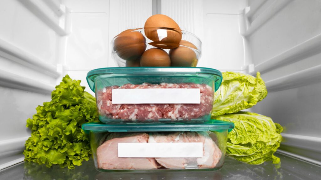 Confezione carne tritata in frigo